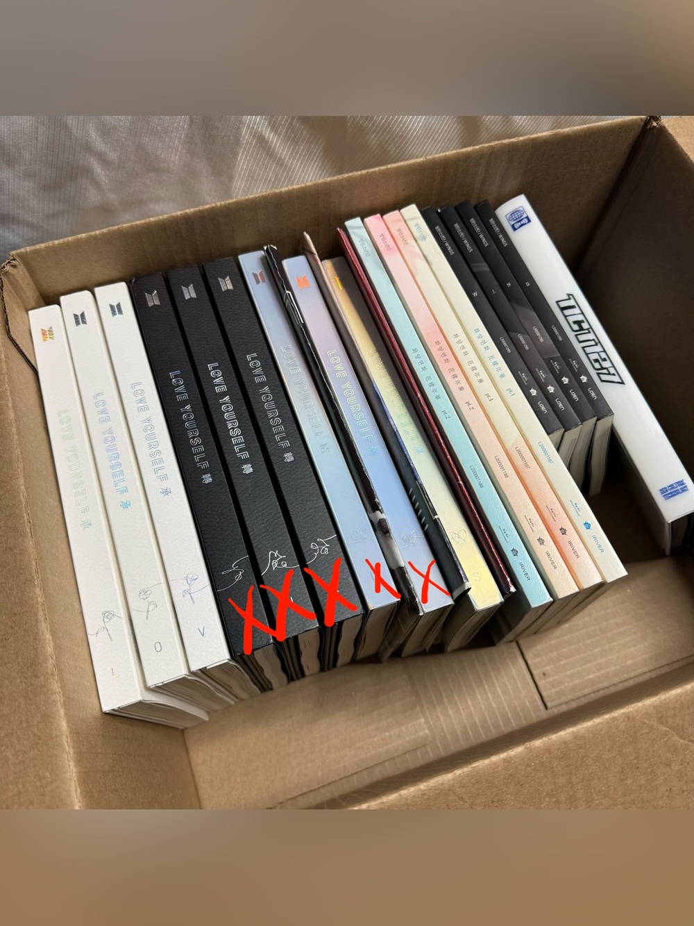 BTS 12 albums - love yourself her / answer / wings / ITMFL 1 & 2 (+ NCT)